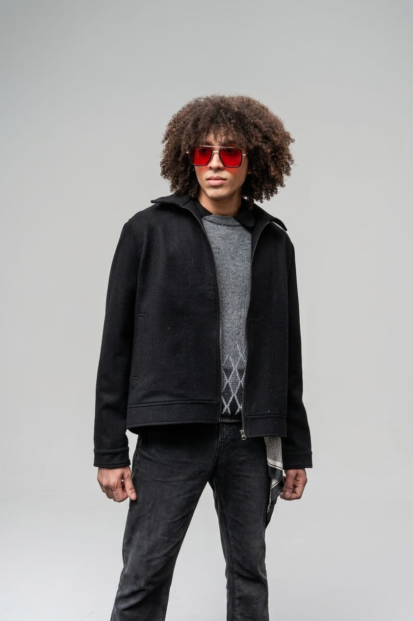 Wool Zipper Capsule Jacket