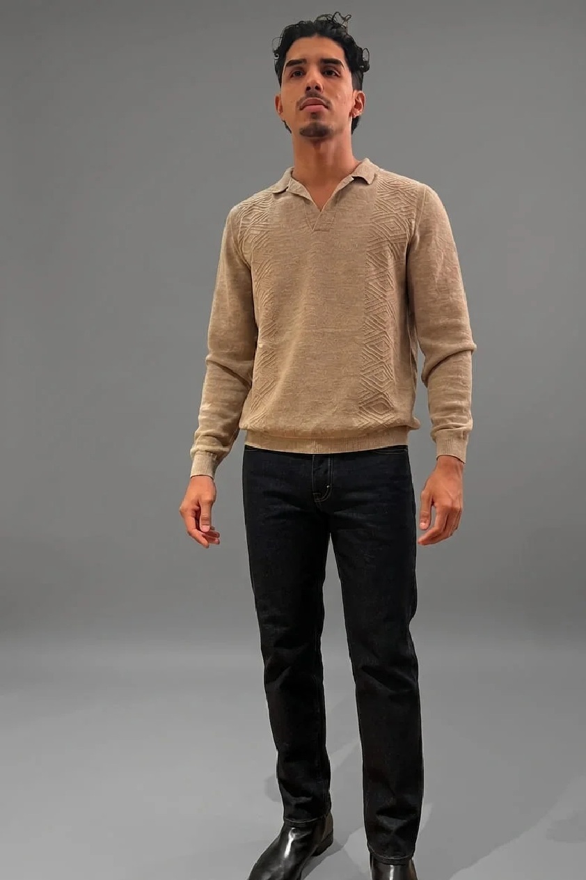Textured Mens Rhombus Shirt